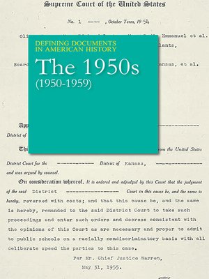 cover image of Defining Documents in American History: The 1950s (1950-1959)